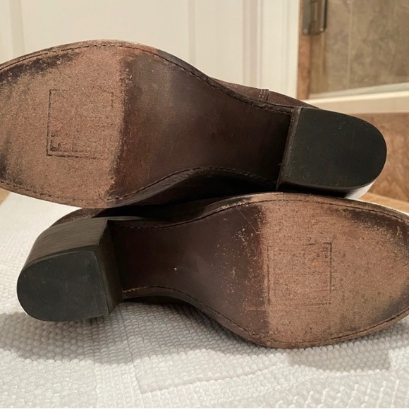 FRYE Brown Suede Leather Boots 7.5 - Picture 5 of 8